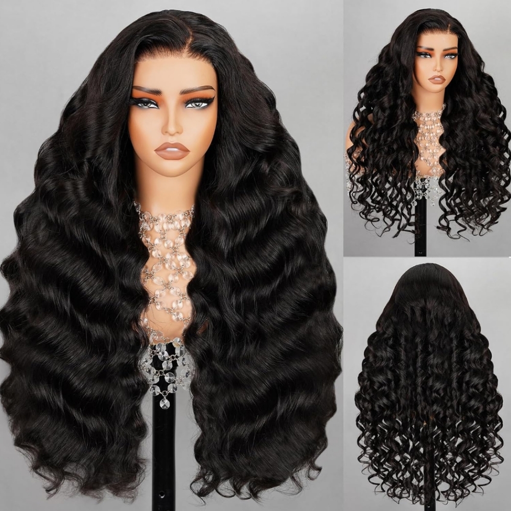 5x6 Wear and Go Glueless Wigs Human Hair 220% Density Pre Cut Lace